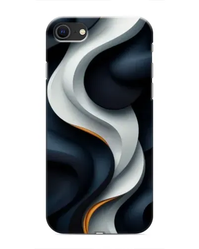 Чохол для iPhone SE (2020) з картинкою «Об'ємні чорно-білі стрічки»