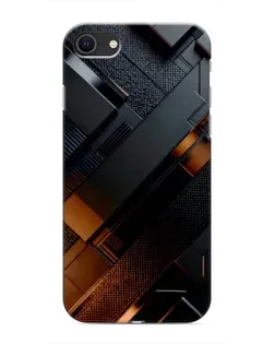 Чохол для iPhone SE (2020) з картинкою «Чорні геометричні блоки»