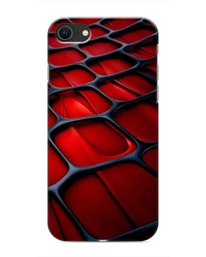 Чохол для iPhone SE (2020) з картинкою «Червона глянцева сітка»