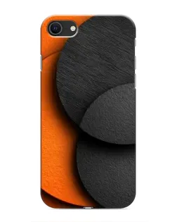Чохол для iPhone SE (2020) з картинкою «Геометрія помаранчевих кіл»