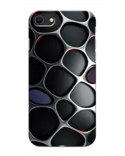 Чохол для iPhone SE (2020) з картинкою «Об'ємна темна решітка»