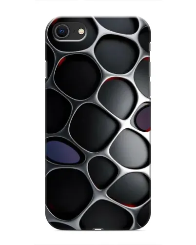 Чохол для iPhone SE (2020) з картинкою «Об'ємна темна решітка»
