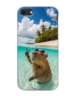 Чохол для iPhone SE (2020) з картинкою «Капібара на морі»