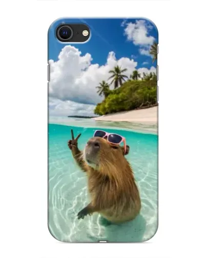 Чохол для iPhone SE (2020) з картинкою «Капібара на морі»