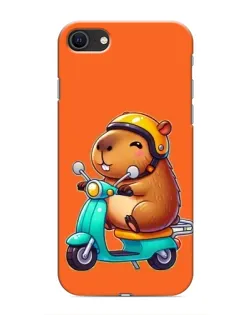 Чохол для iPhone SE (2020) з картинкою «Капібара на скутері»