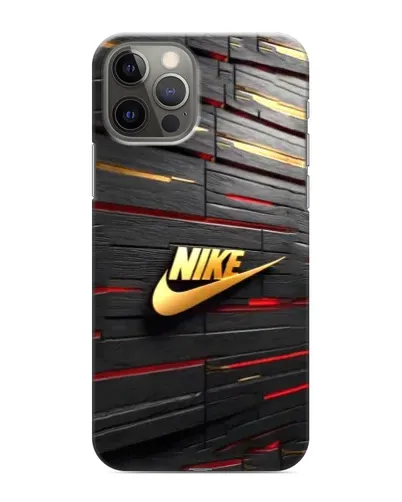 Чохол для iPhone 11 Pro Max з картинкою «Золотий Nike на металі»