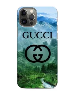 Чехол для iPhone 11 Pro Max с картинкой «Gucci — горный пейзаж»