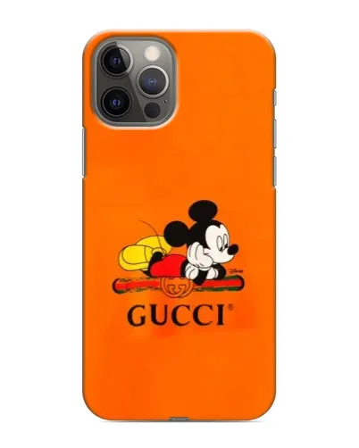 Чехол для iPhone 11 Pro Max с картинкой «Микки Маус Gucci — оранж»