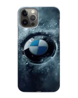 Чехол для iPhone 11 Pro Max с картинкой «Логотип BMW — лед»