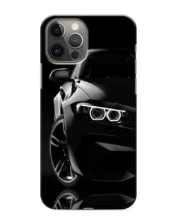 Чехол для iPhone 11 Pro Max с картинкой «Черная BMW — профиль»