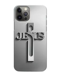 Чохол для iPhone 11 Pro Max з картинкою «Металевий хрест Jesus»