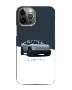 Чохол для iPhone 11 Pro Max з картинкою «Сріблястий Cybertruck Tesla»
