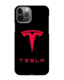 Чохол для iPhone 11 Pro Max з картинкою «Tesla Red Logo»