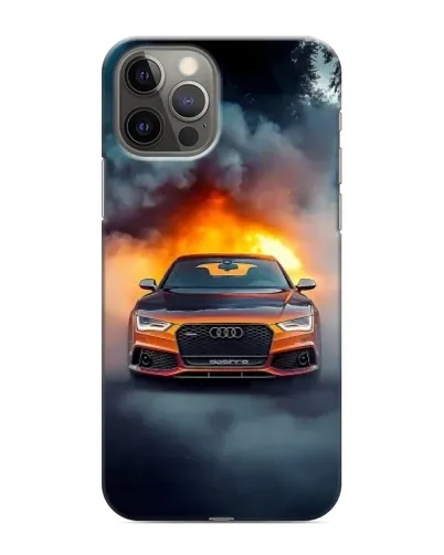 Чохол для iPhone 11 Pro Max з картинкою «Audi у вогняному диму»