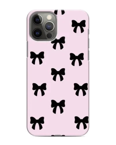Чохол для iPhone 11 Pro Max з картинкою «Чорні банти Coquette»