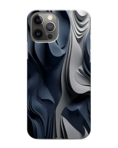 Чехол для iPhone 11 Pro Max с картинкой «Объемные синие складки»