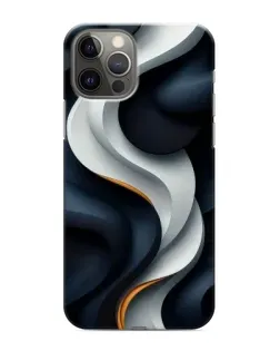 Чохол для iPhone 11 Pro Max з картинкою «Об'ємні чорно-білі стрічки»