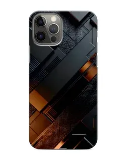 Чехол для iPhone 11 Pro Max с картинкой «Черные геометрические блоки»