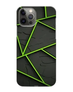Чехол для iPhone 11 Pro Max с картинкой «Зеленые геометрические линии»