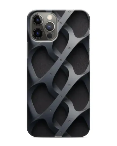 Чехол для iPhone 11 Pro Max с картинкой «Объемное серое плетение»