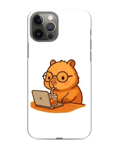 Чохол для iPhone 11 Pro Max з картинкою «Капібара з ноутбуком» Чохол для iPhone 11 Pro Max з картинкою «Капібара з ноутбуком»