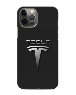 Чехол для iPhone 11 Pro с картинкой «Стальной логотип Tesla»