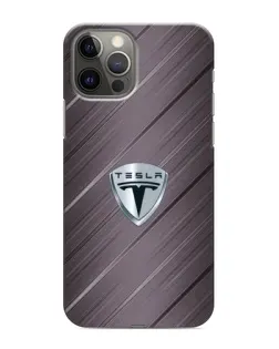 Чехол для iPhone 11 Pro с картинкой «Металлическая текстура Tesla»
