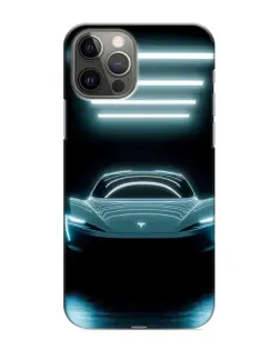 Чехол для iPhone 11 Pro с картинкой «Tesla в неоне»
