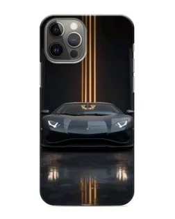 Чехол для iPhone 11 Pro с картинкой «Lamborghini золотые линии»
