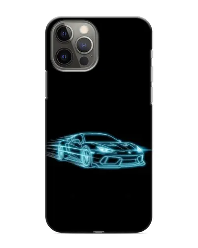 Чехол для iPhone 11 Pro с картинкой «Неоновый контур Lamborghini»