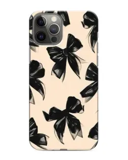 Чохол для iPhone 11 Pro з картинкою «Патерн чорні банти»