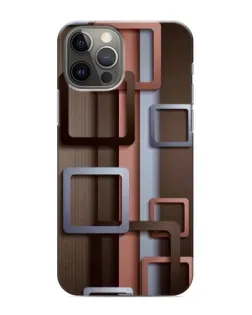 Чохол для iPhone 11 Pro з картинкою «Коричневі об'ємні квадрати»