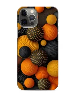 Чохол для iPhone 11 Pro з картинкою «Об'ємні помаранчеві сфери»