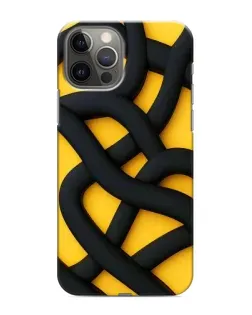 Чохол для iPhone 11 Pro з картинкою «Чорне жовте переплетення»