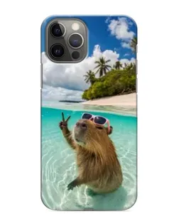Чехол для iPhone 11 Pro с картинкой «Капибара на море» Чехол для iPhone 11 Pro с картинкой «Капибара на море»