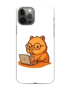 Чехол для iPhone 11 Pro с картинкой «Капибара с ноутбуком» Чехол для iPhone 11 Pro с картинкой «Капибара с ноутбуком»
