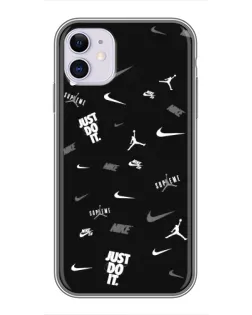 Чохол для iPhone 11 з картинкою «Nike Black Pattern»