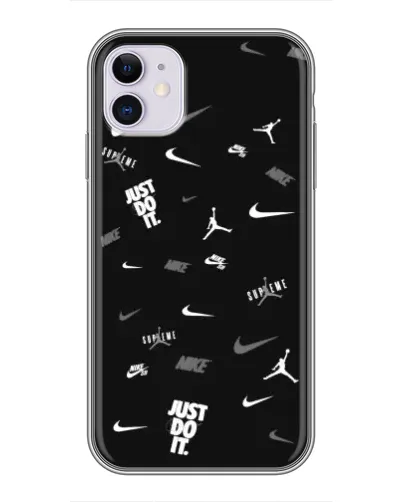 Чохол для iPhone 11 з картинкою «Nike Black Pattern» Чохол для iPhone 11 з картинкою «Nike Black Pattern»