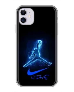Чохол для iPhone 11 з картинкою «Jordan Neon Blue»
