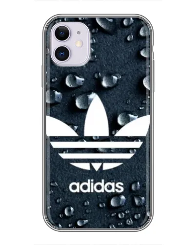 Чохол для iPhone 11 з картинкою «Adidas Trefoil Blue»
