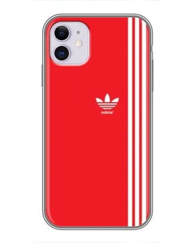 Чохол для iPhone 11 з картинкою «Червоний мінімалізм Adidas»