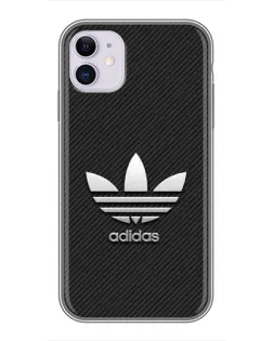 Чохол для iPhone 11 з картинкою «Adidas Карбонова текстура»