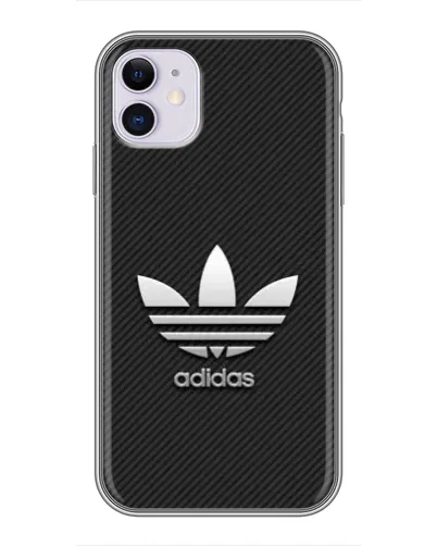 Чохол для iPhone 11 з картинкою «Adidas Карбонова текстура»