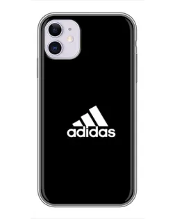 Чохол для iPhone 11 з картинкою «Чорна класика Adidas»