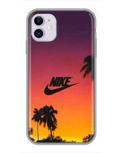 Чохол для iPhone 11 з картинкою «Nike на заході сонця»