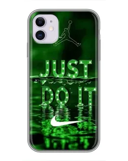 Чохол для iPhone 11 з картинкою «Зелений неоновий Nike»