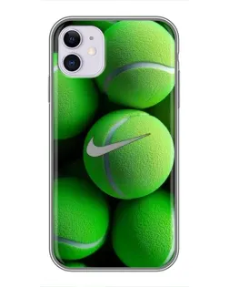 Чохол для iPhone 11 з картинкою «Тенісні м'ячі Найк»