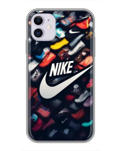 Чохол для iPhone 11 з картинкою «Колекція кросівок Nike»
