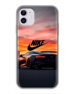 Чохол для iPhone 11 з картинкою «Nike та суперкар»