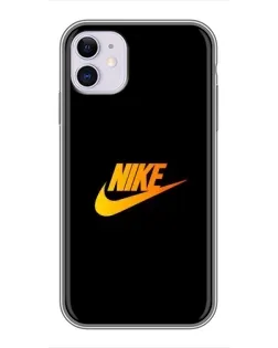 Чехол для iPhone 11 с картинкой «Золотой логотип Nike»